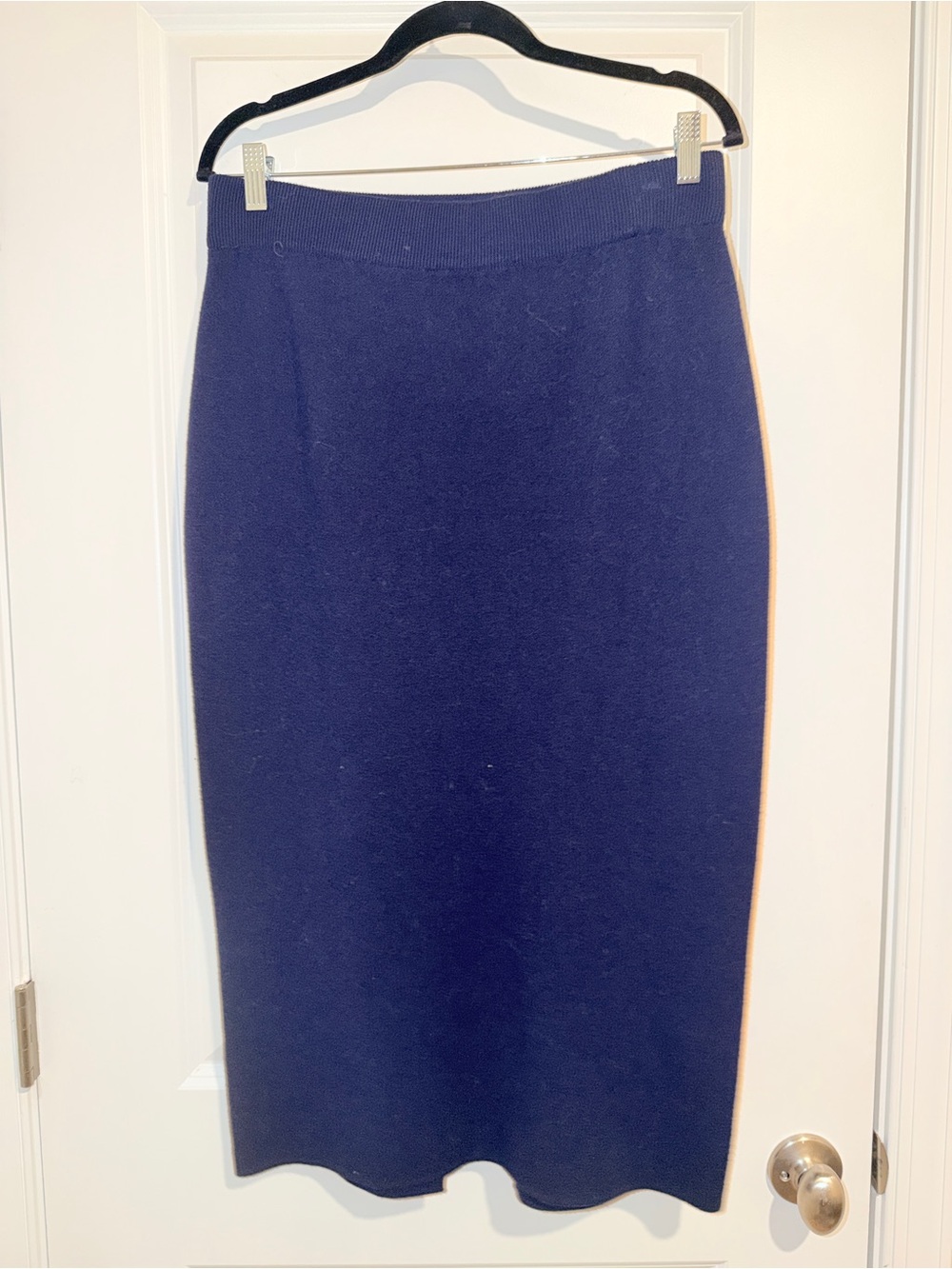 a new day, Navy Knit Hoodie and Pencil Skirt Set, Hoodie M & Skirt L - Picture 8 of 11